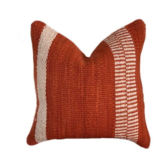 Rust  woven wool Pillow cover