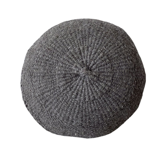 Medium round Gray wool pillow cover