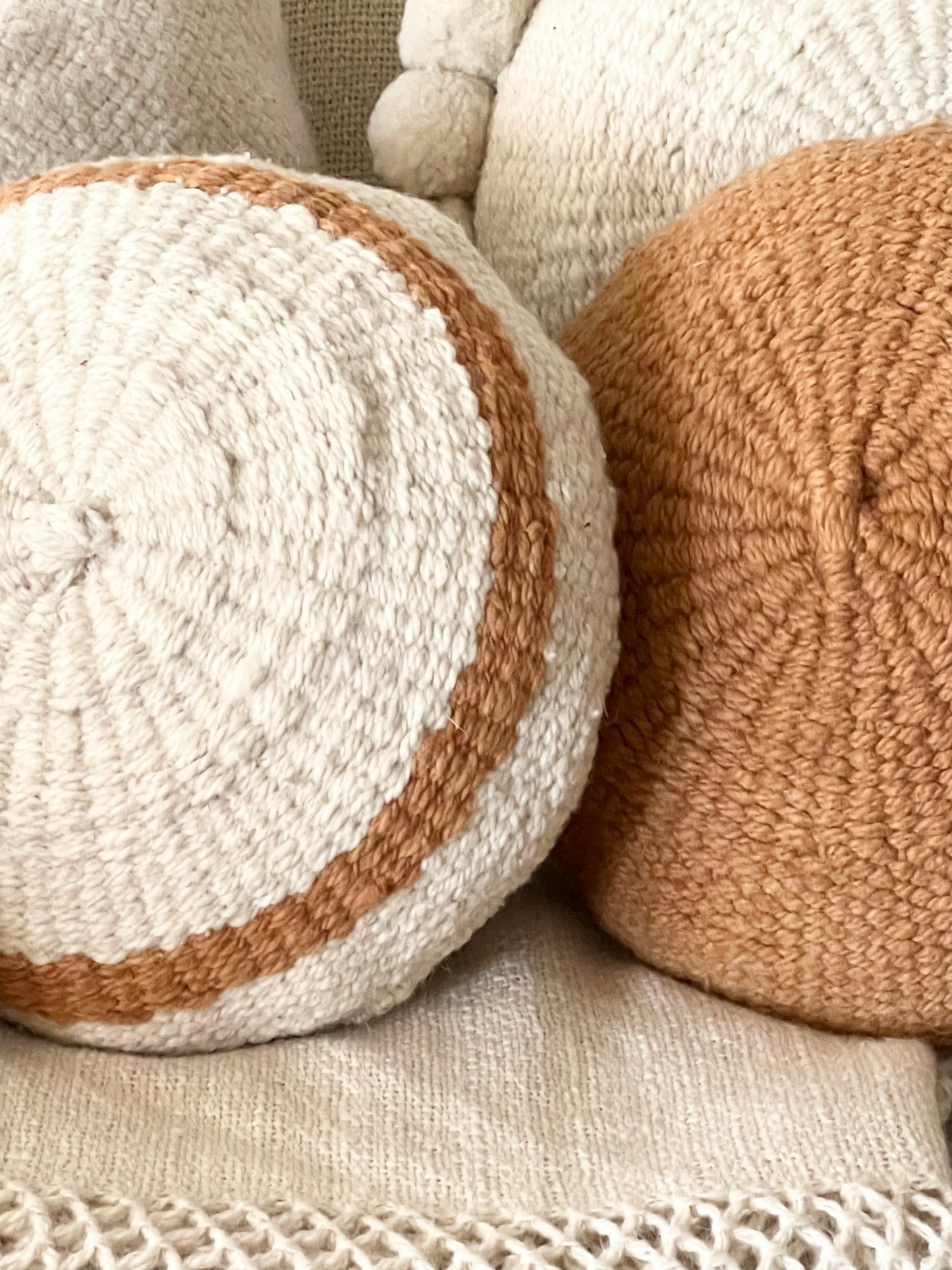 Medium Round pumpkin wool pillow cover